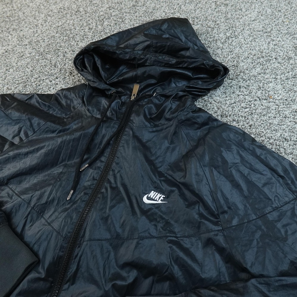 Nike Jacket Mens L Black Sportswear Windrunner Hooded Windbreaker Full Zip Coat